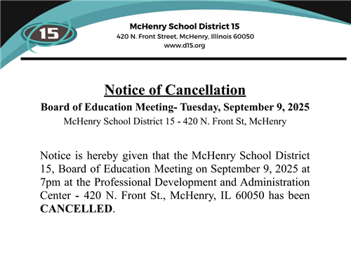 Notice of Cancellation